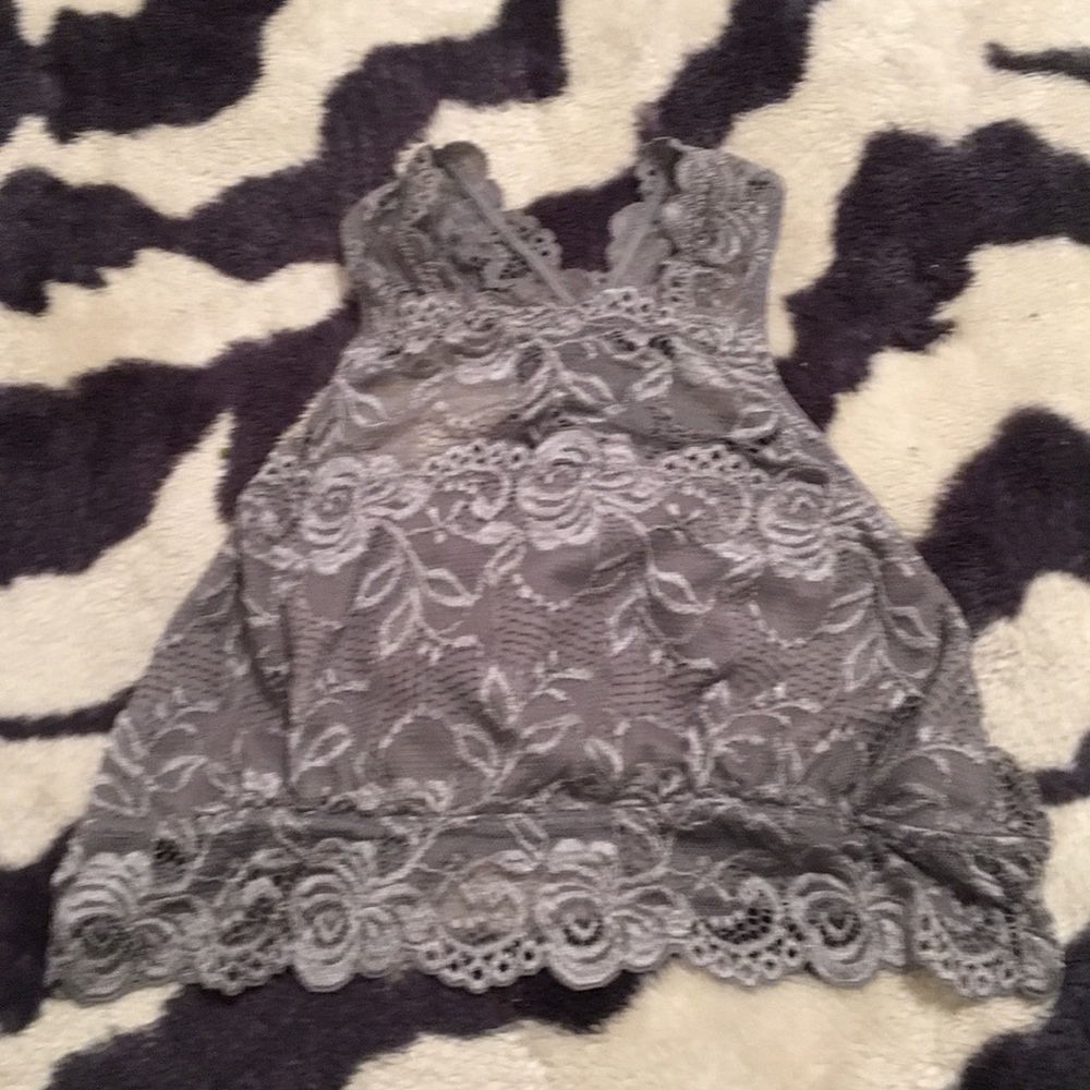 Size Large Gray Lace Bralette